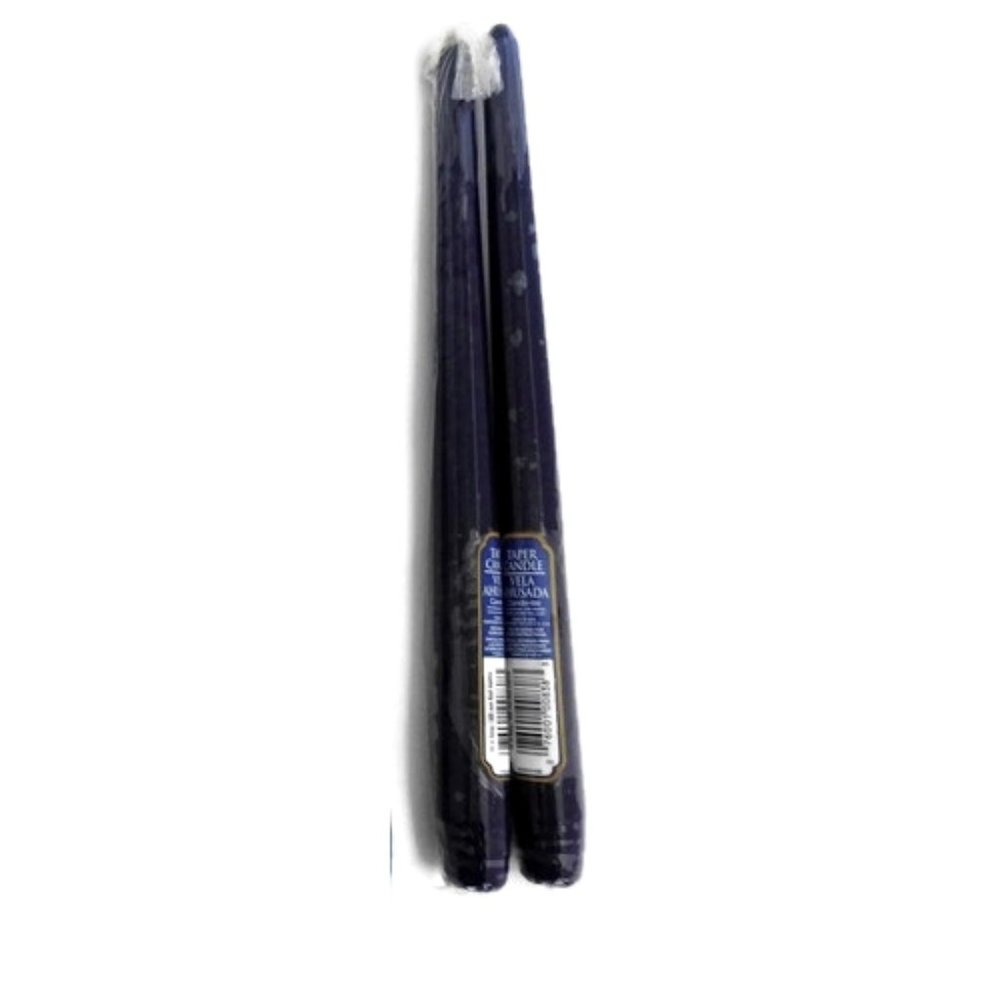 12" Vela Ahusada Colored Taper Candles Navy Blue